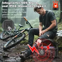 Portable Solar Radio with Crank, Crank Radio, Portable Dynamo Weather AM/FM Radio for Camping, Outdoor (Black) — фото 6