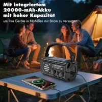 Туристическое радио MILFECH solar динамо power bank фонарик аварийное зарядка для походов выживания — фото 3
