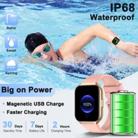 Смарт годинник 1.96 Bluetooth дзвінки 140+ режимів пульс SpO2 IP68 фітнес трекер монітор здоров’я — фото 7