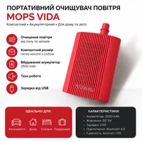 Маска респіратор MOPS VIDA AP-MT01 HEPA фільтр вентилятор очищення повітря захист дихання