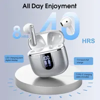Бездротові навушники TWS Bluetooth 5.4 Hi-Fi звук 4 ENC мікрофони 40 годин роботи IP7 вологозахист — фото 2