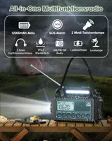 Аварийное радио Roxicosly AM FM SW solar динамо power bank 12000mAh фонарик туристическое — фото 4