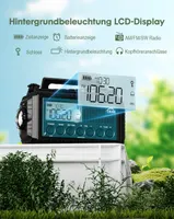 Аварийное радио Roxicosly AM FM SW solar динамо power bank 12000mAh фонарик туристическое — фото 7