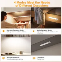 LED світильники Gritin для кухні 26 см 2 шт датчик руху акумуляторні підсвітка шафи — фото 4