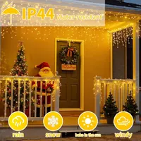 Гирлянда штора 3х3м 300 LED USB 8 режимов пульт декоративная подсветка для комнаты окна праздника — фото 6