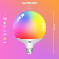 Розумна Wi-Fi LED лампа GY G125 E27 18Вт 1900Лм RGB CCT керування через застосунок світильник
