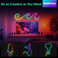 Неонова LED стрічка 3м RGB Bluetooth застосунок синхронізація музики USB декоративна підсвітка — фото 5