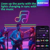 Неонова LED стрічка 3м RGB Bluetooth застосунок синхронізація музики USB декоративна підсвітка — фото 7
