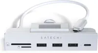 USB-C хаб SATECHI Clamp Hub для iMac 24 розширення портів алюмінієвий адаптер сріблястий