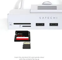 USB-C хаб SATECHI Clamp Hub для iMac 24 розширення портів алюмінієвий адаптер сріблястий — фото 5