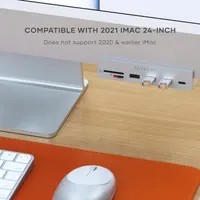 USB-C хаб SATECHI Clamp Hub для iMac 24 розширення портів алюмінієвий адаптер сріблястий — фото 6