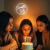 Неонова вивіска Sweet 16 LED тепле жовте світло декоративна підсвітка для свята — фото 2