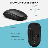 Беспроводной комплект клавиатура и мышь 2.4GHz slim тихие кнопки для ПК ноутбука — фото 2
