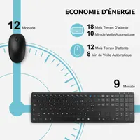 Бездротовий комплект клавіатура і миша 2.4GHz slim тихі кнопки для ПК ноутбука — фото 5