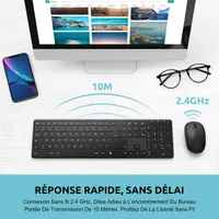 Бездротовий комплект клавіатура і миша 2.4GHz slim тихі кнопки для ПК ноутбука — фото 8