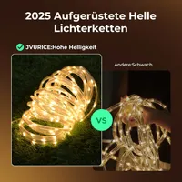 LED Hose 10 m 200 LED Outdoor IP67 Waterproof 8 Modes Dimmable Remote Control Timer Warm White Outdoor Party Wedding Christmas Decorative Light — фото 2