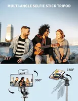 Штатив монопод 180 см 71 дюйм Bluetooth пульт вращение 360 градусов для телефона камеры универсальный — фото 3