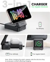 Беспроводная зарядка 3 в 1 Lamicall MagSafe для iPhone Apple Watch AirPods складная станция — фото 7