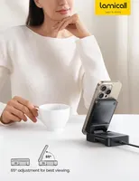 Бездротова зарядка 3 в 1 Lamicall MagSafe для iPhone Apple Watch AirPods складна станція — фото 4
