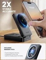 Бездротова зарядка 3 в 1 Lamicall MagSafe для iPhone Apple Watch AirPods складна станція — фото 5