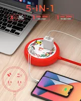 USB C Power Strip PD 20W for Christmas, Waterproof Surge Protector with 3 Outlets and 2 USB Ports, 6 ft Extension Cord, Safe and Cute for Home — фото 5