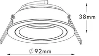 Recessed spotlight gold with black or completely black with GU10 — фото 2