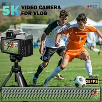 Фотоапарат 5K 64MP для влогів WiFi 64GB карта 2 об’єктиви відео фото блогерам — фото 6