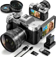 Фотоапарат 5K 64MP для влогів WiFi 64GB карта 2 об’єктиви відео фото блогерам — фото 7