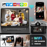 Фотоапарат 5K 64MP для влогів WiFi 64GB карта 2 об’єктиви відео фото блогерам — фото 9