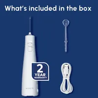 Іригатор Waterpik Pulse портативний 2 режими 2 насадки догляд за зубами білий — фото 3