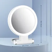 Дзеркало для макіяжу з LED підсвіткою збільшення 10x сенсорне косметичне біле — фото 3