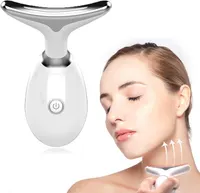 Микротоковый массажер для лица и шеи anti-aging лифтинг с подогревом уход за кожей — фото 3