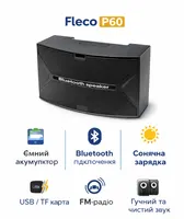 Портативная Bluetooth колонка Fleco P60 Super Bass мощная акустика TWS микрофон беспроводная — фото 4