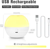 Дитячий LED нічник сенсорний 16 кольорів пульт дистанційного керування акумулятор димер — фото 3