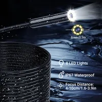 Промисловий ендоскоп Ferdiiz 4.3 IPS екран 1920P HD IP67 камера 8 LED діагностика — фото 9