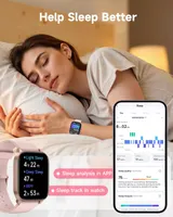 Женские смарт часы TOOBUR Bluetooth звонки 100 режимов пульсометр IP68 фитнес — фото 7