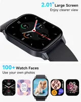 Смарт часы универсальные TOOBUR Bluetooth звонки 100 режимов пульсометр IP68 черные — фото 6