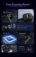 TWS навушники бездротові Bluetooth 5.3 вакуумні LED дисплей 46 годин спортивні — фото 3