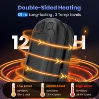 Грелки для рук SECHKISS 2 шт 5000mAh аккумуляторные Power Bank 3 режима нагрева магнитные — фото 4