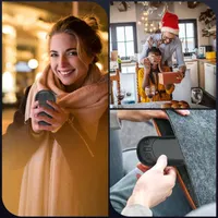 Грелки для рук SECHKISS 2 шт 5000mAh аккумуляторные Power Bank 3 режима нагрева магнитные — фото 6