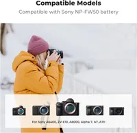 Зарядний пристрій K F CONCEPT для Sony NP FW50 3 слоти LCD дисплей USB швидка зарядка — фото 2