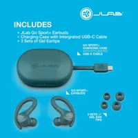 Спортивні навушники JLab Go Air Sport Plus Bluetooth завушні IP55 вологозахист — фото 2