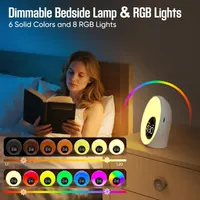 Световой будильник Wake Up Light рассвет 30 звуков двойной таймер ночник LED — фото 5