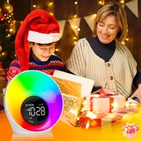 Световой будильник Wake Up Light рассвет 30 звуков двойной таймер ночник LED — фото 9