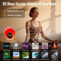 Світловий будильник Wake Up Light світанок 30 звуків подвійний таймер нічник LED — фото 3