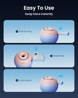 Домашній планетарій POCOCO Galaxy Projector нічник фокусування 2 диски зоряне небо — фото 2