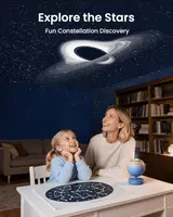 Домашній планетарій POCOCO Galaxy Projector нічник фокусування 2 диски зоряне небо — фото 3