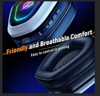 Игровые наушники Ozeino 2.4GHz беспроводные микрофон 40 часов USB Type C PC PS5