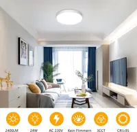 Потолочный LED светильник OOWOLF 24Вт 23см 3 режима света 3000 5000K современный — фото 7