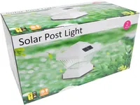 Pack White Outdoor Garden 4 x 4 Solar LED Post Deck Cap Square Fence Light Landscape Lamp Lawn PVC Vinyl Wood — фото 3